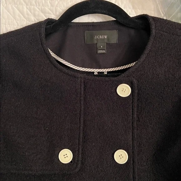J. Crew Blazer Black Wool Pea Coat - Picture 5 of 5